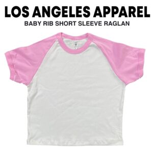 Los Angeles Apparel 43077 Baby Rib Cropped Raglan - 8"x10" Print
