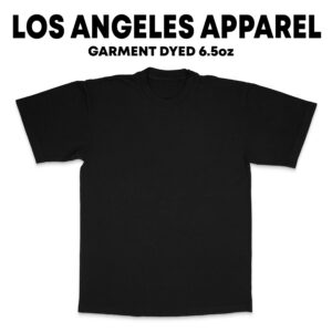 Los Angeles Apparel 1801GD Garment Dye Crew Neck - 16"x21" Print