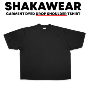Shaka Wear SHGDD Garment Dyed Drop Shoulder T-Shirt - 16"x21" Print